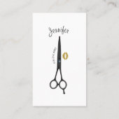 Haarstylist Tekening Lang Haar Rode Lippen Visitekaartje (Achterkant)