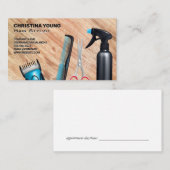Haarstylist Tools | houtnerfappel Afsprakenkaartje (Voorkant / Achterkant)