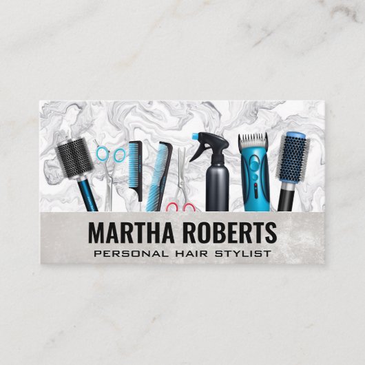 Haarstylist Tools Visitekaartje (Voorkant)