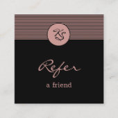 Haarstylist Verwijs een vriend Vierkant Verwijzing (Voorkant)