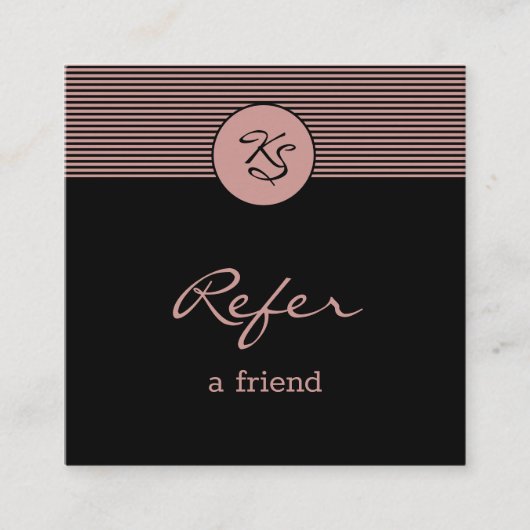 Haarstylist Verwijs een vriend Vierkant Verwijzing (Voorkant)