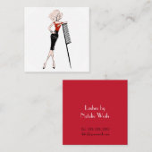 Haarstylist Vierkante Visitekaartje (Voorkant / Achterkant)