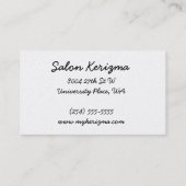 Haarstylist visitekaartje (Achterkant)