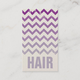 Haarstylist Visitekaartje - Gekraakt Paarse Ombre