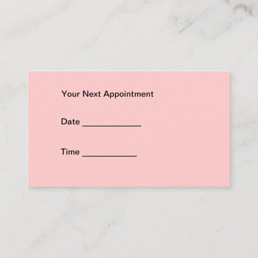 Haarstylist Visitekaartjes Afsprakenkaartje (Achterkant)