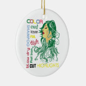Haarstylist-voorwaarden Keramisch Ornament (Rechts)