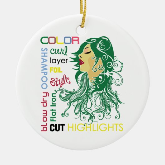 Haarstylist-voorwaarden Keramisch Ornament (Voorkant)