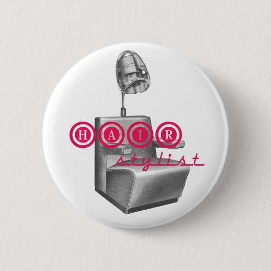 Haarstylist  wasdroger Button (Voorkant)