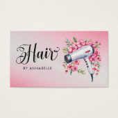 Haarstylist Waterverf Haardroger Cadeaubon Visitekaartje (Voorkant)