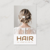 Haarstylist witte foto visitekaartje (Voorkant)