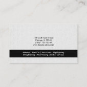 Haarstylist (zwart) visitekaartje (Achterkant)