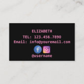 Haarstyliste Floral Visitekaartje (Achterkant)