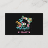 Haarstyliste Floral Visitekaartje (Voorkant)