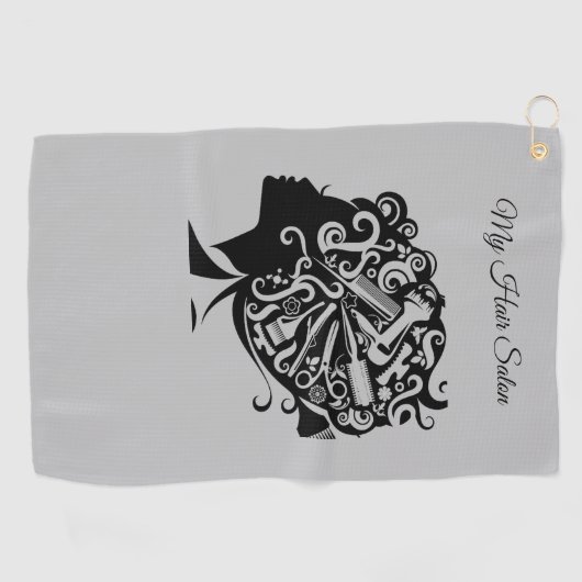 Haarstyliste & Salon Golfhanddoek (Horizontaal)