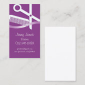 Haarstyliste Visitekaartjes schaar en kam (Voorkant / Achterkant)