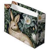 Haas en bloemen in de tuin art nouveau stijl groot cadeauzakje (Voorkant Gekanteld)