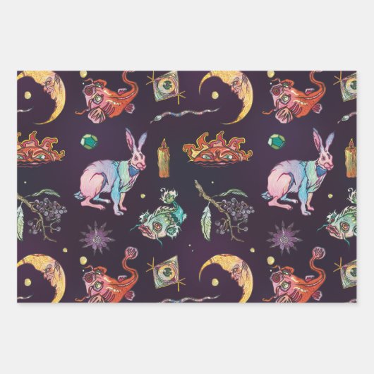 Haas en Moon Gradient Pastel Gothic Verpakking Pap Inpakpapier Vel (Voorkant 2)