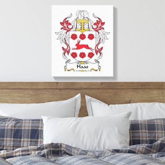 Haas Family Crest Canvas Afdruk (Insitu (Slaapkamer))