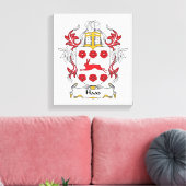 Haas Family Crest Canvas Afdruk (Insitu (Woonkamer))