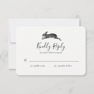 haas konijn bruiloft RSVP-kaart Kaart
