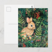 Haas onder de bosvarens briefkaart (Voorkant / Achterkant)