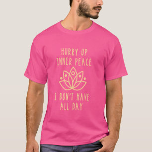 Haast je op Peace Yoga Namaste Meditatie Zen Worko T-shirt