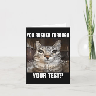 Haastte Je Door Test Kattige Testdag Leraar Kaart