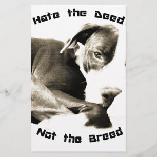 haat de daad niet het ras pitbull briefpapier