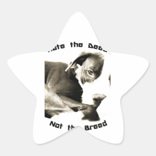 haat de daad niet het ras pitbull ster sticker