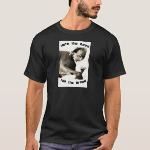 haat de daad niet het ras pitbull t-shirt