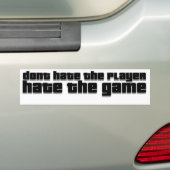 haat de speler niet , haat het spel bumpersticker (Op auto)