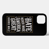 Haat heeft Amerika nooit groot gemaakt Kamala Harr Case-Mate iPhone Case (Achterkant (horizontaal))