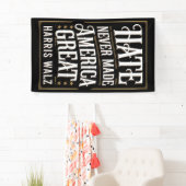 Haat heeft Amerika nooit groot gemaakt Kamala Harr Spandoek (Insitu)