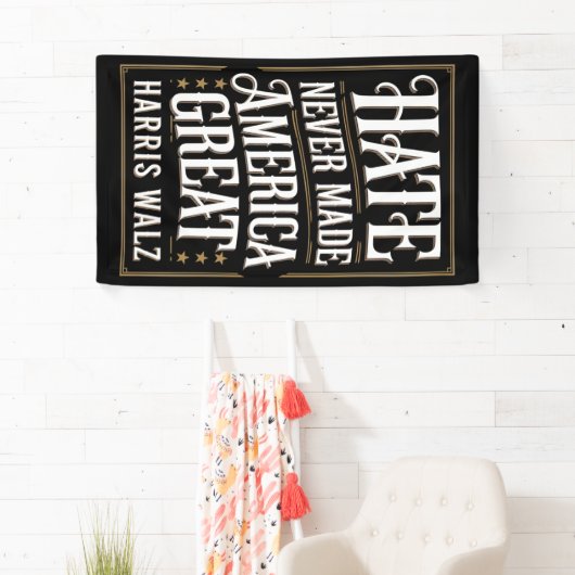 Haat heeft Amerika nooit groot gemaakt Kamala Harr Spandoek (Insitu)