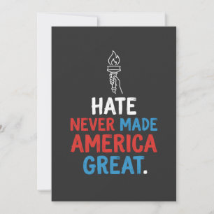 Haat Heeft Amerika Nooit Groot Gemaakt Patriotisch Kaart