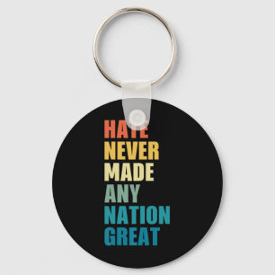 Haat heeft nooit een natie groot anti-Trump 2020 E Sleutelhanger