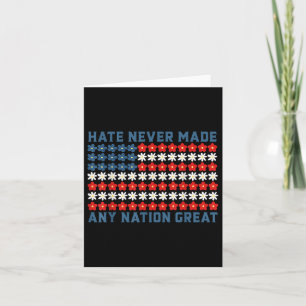 Haat heeft nooit een natie groot politiek citaat g kaart