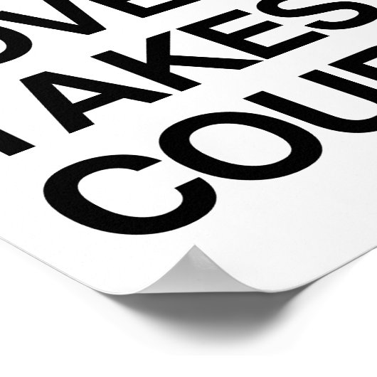 HAAT IS GEMAKKELIJK. LOVE TAKSCOURAGE POSTER (Hoek)