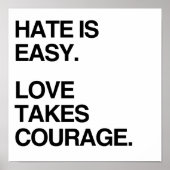 HAAT IS GEMAKKELIJK. LOVE TAKSCOURAGE POSTER (Voorkant)