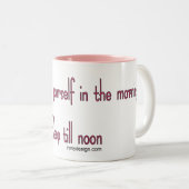 Haat jezelf 's morgens niet. tweekleurige koffiemok (Voorkant rechts)