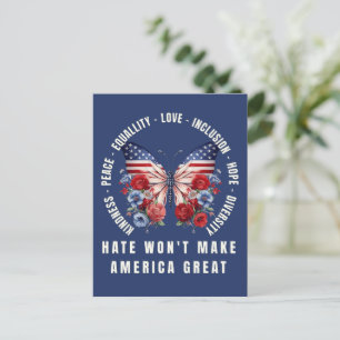 Haat maakt Amerika niet groot Briefkaart