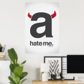 haat me, helvetica poster (Thuiskantoor)