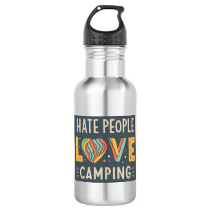 Haat mensen houden van kamperen waterfles 