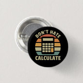 Haat retro calculator niet ronde button 3,2 cm (Voorkant /achterkant)