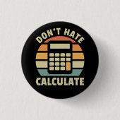Haat retro calculator niet ronde button 3,2 cm (Voorkant)