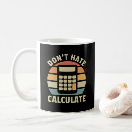 Haat retro rekenmachine koffie Mok niet