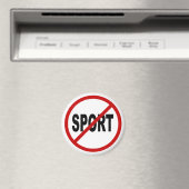 Haat Sport /Geen Sport Toegestane Tekenverklaring Magneet (Insitu (Vaatwasser))