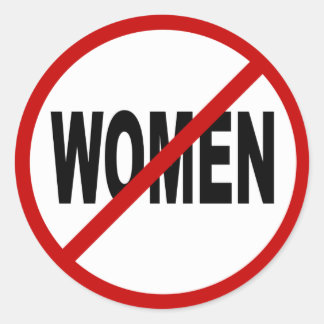 Haat Vrouwen/Geen Vrouwen Toegestane Tekenverklari Ronde Sticker