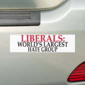 haatgroep bumpersticker (Op auto)