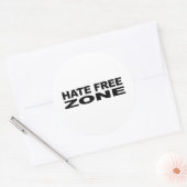 Haatvrije zone 2 ronde sticker (Envelop)